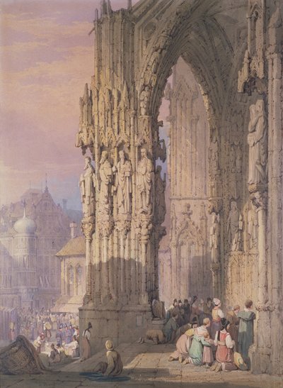 Porch of Regensburg Cathedral by Samuel Prout